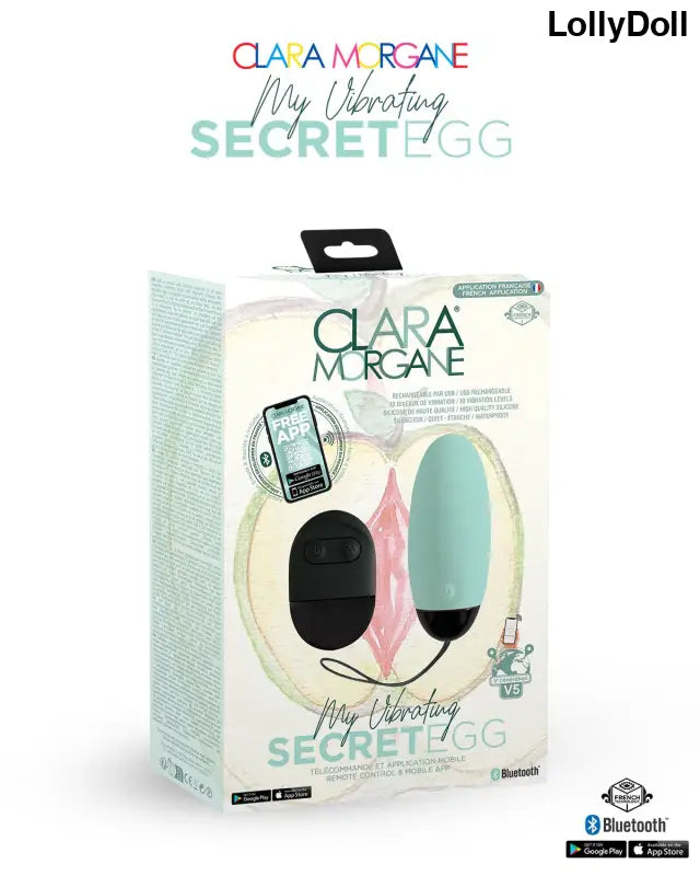 My vibrating secret egg - Bleu - Clara Morgane - Oeuf vibrant disponible chez LollyDoll, pas cher