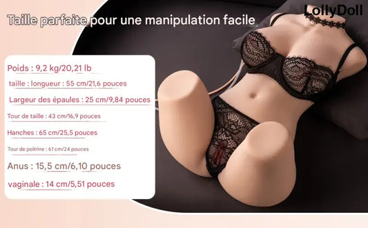 Petite poupée sexuelle réaliste auto-nettoyante Patricia poids 9.2kg, taille 55cm, tour de taille 43cm , hanche 65cm, tour de poitrine 61cm , anus 15.5cm , vagin 14cm