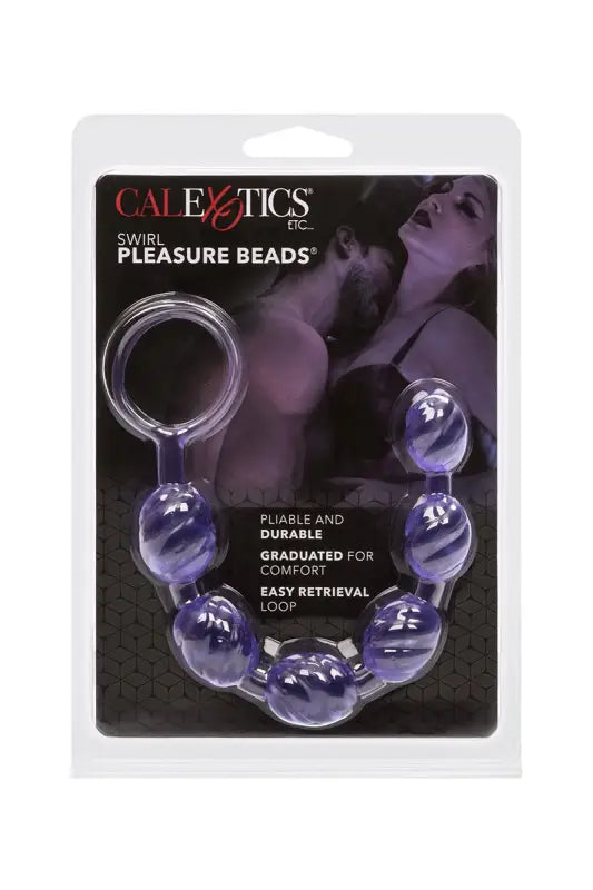 Perles de plaisir mauves en forme de tourbillon.