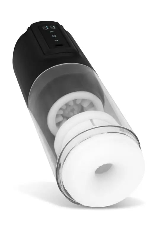 Dispositif masturbatoire masculin va et vient rotatif et vibrant disponible dans votre sex-shop en ligne LollyDoll