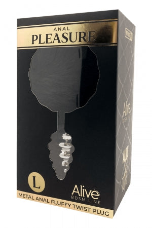 Plug métal Fluffy Twist L noir Alive