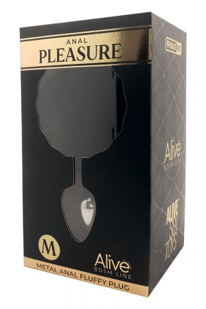Plug métal Fluffy M noir Alive