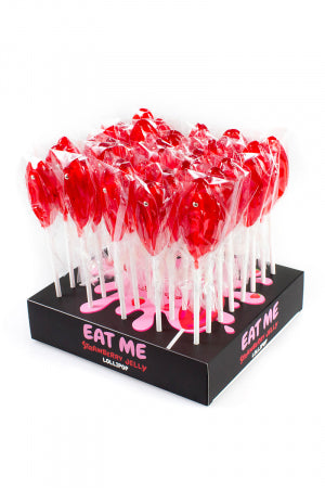 Présentoir de 40 sucettes vulve à la fraise