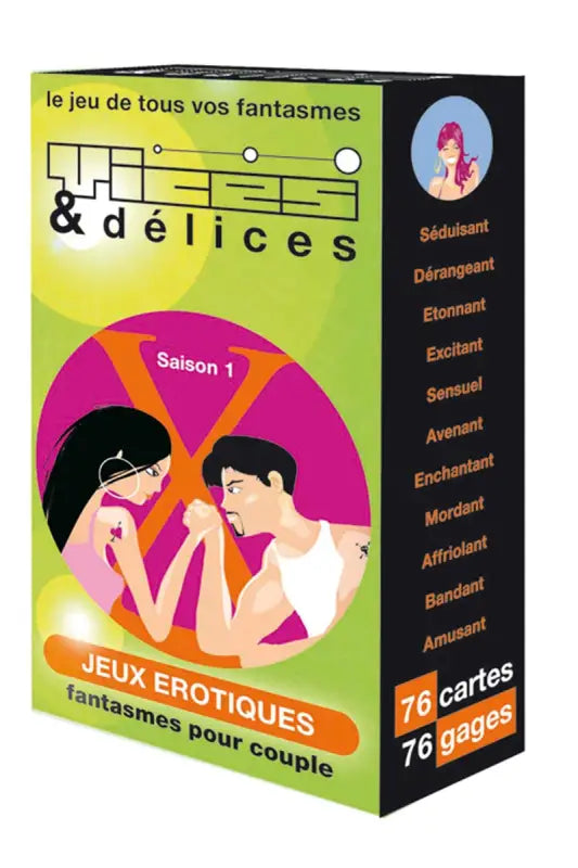 Boîte de jeu de cartes érotiques.