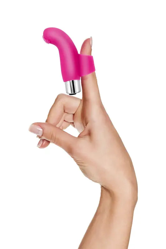 Vibromasseur à doigt rose