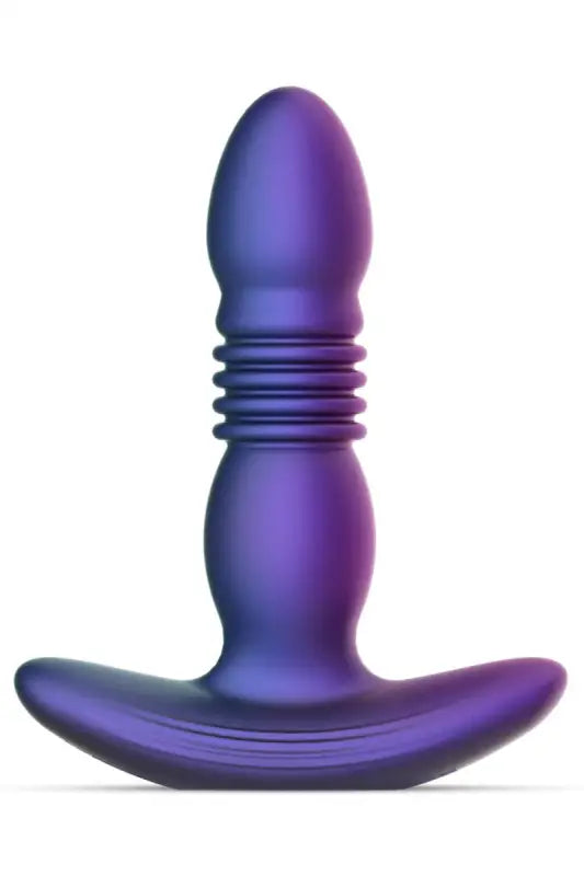 Plug anal strié violet et bleu.