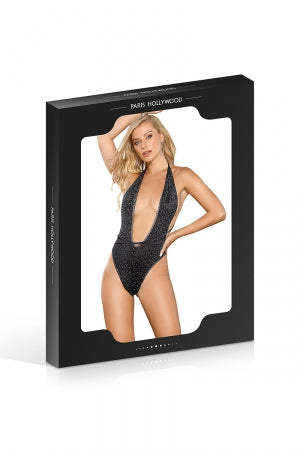 body argenté à strass