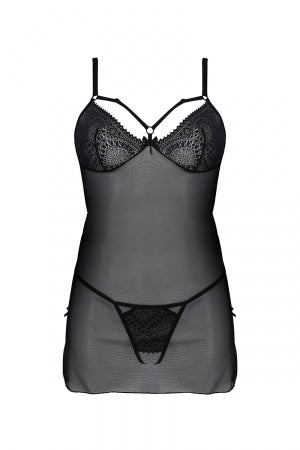 Nuisette Drosera et string ouvert Passion ECO Collection