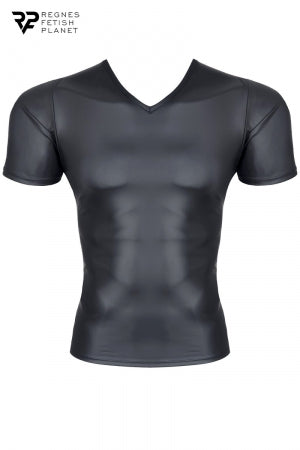 T-shirt wetlook noir
