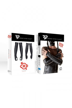 Gants longs en wetlook avec fermetures éclair
