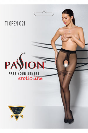 Collants ouverts 20 deniers noir 2