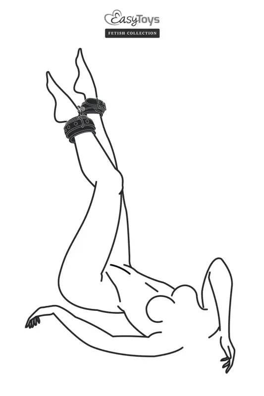 Dessin au trait d’une femme ligotée.