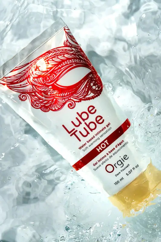 Lubrifiant chauffant à base d'eau, pour votre confort ou celui de vos sextoys Lube Tube Hot 150ml LollyDoll.fr