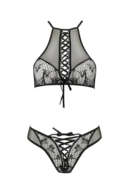 Ensemble de lingerie sexy en dentelle noire au meilleur prix chez LollyDoll