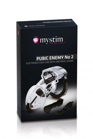 Cage pénis électro-stimulation Pubic Enemy taille haute