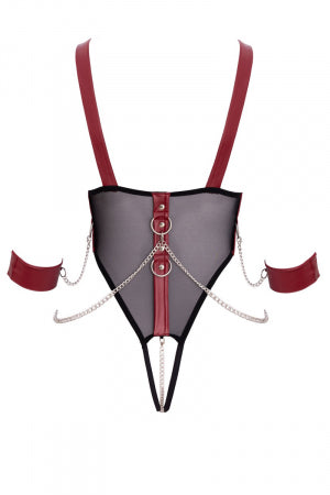 Body de bondage ouvert et seins nus Cottelli Bondage