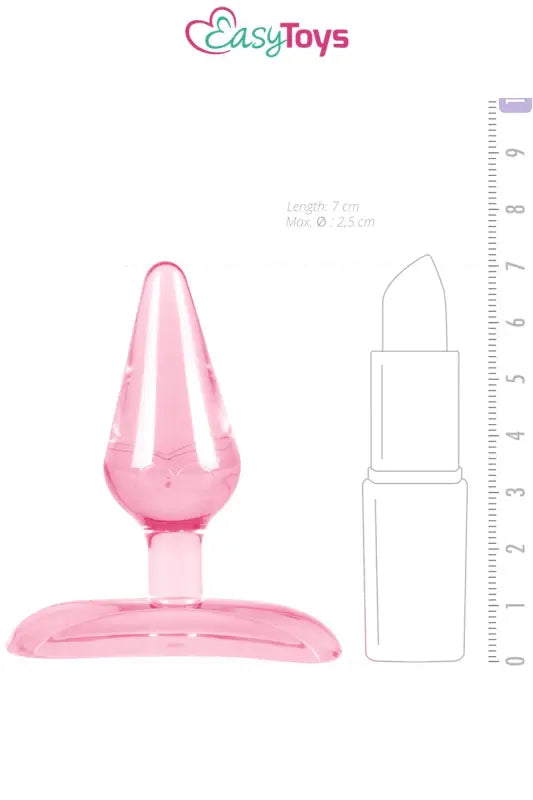 Mini plug anal rose - EasyToys de la taille d'un rouge à lèvre 7,5cm
