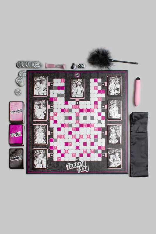 Jeu de société pour adultes avec accessoires.
