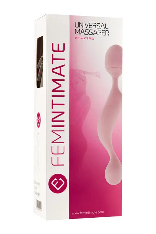 Emballage du masseur universel Feminimate.