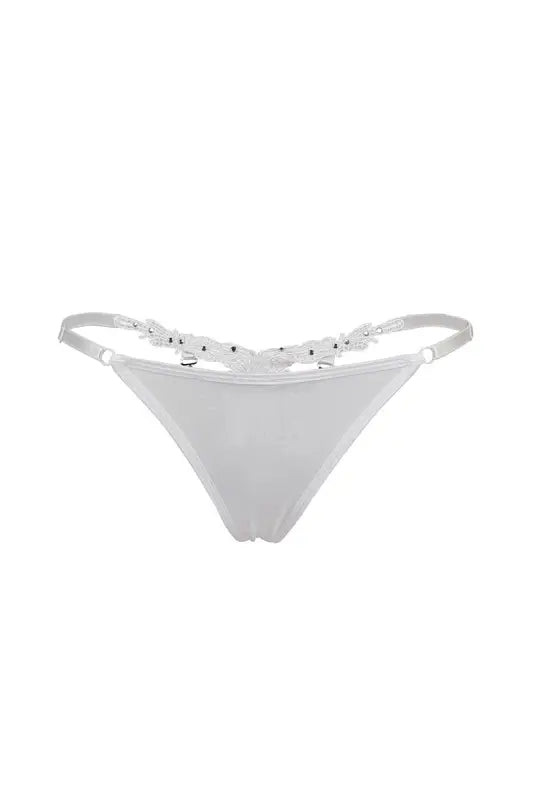String ouvert à strass blanc LollyDoll