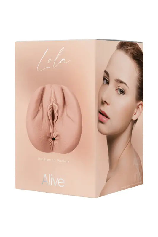 Boîte comprenant le masturbateur de poche réaliste pour homme avec 2 orifices disponible sur LollyDoll.