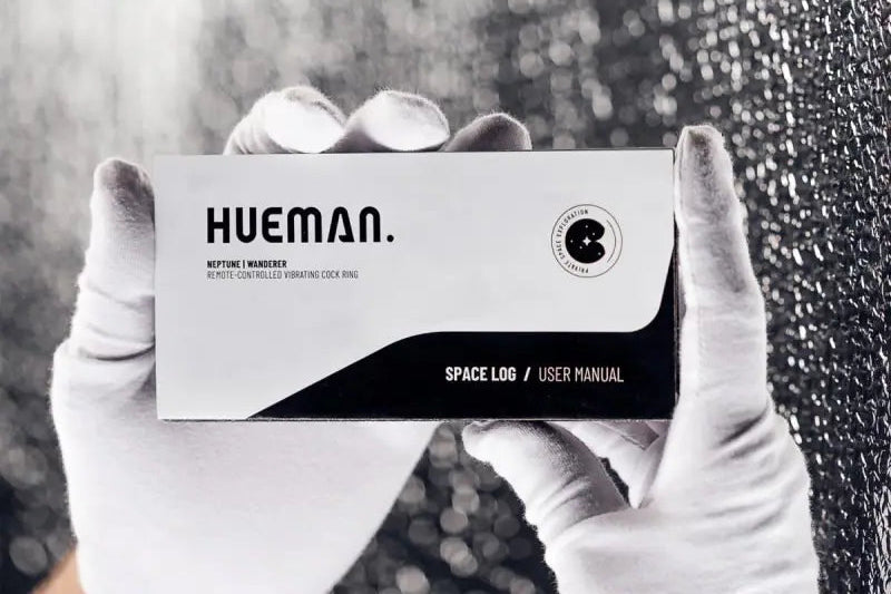 Manuel d’utilisation blanc et noir et boite du Plug anal va-et-vient Supernova - Hueman