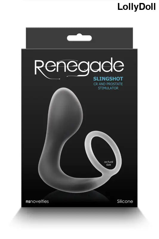 Stimulateur de prostate en silicone gris.