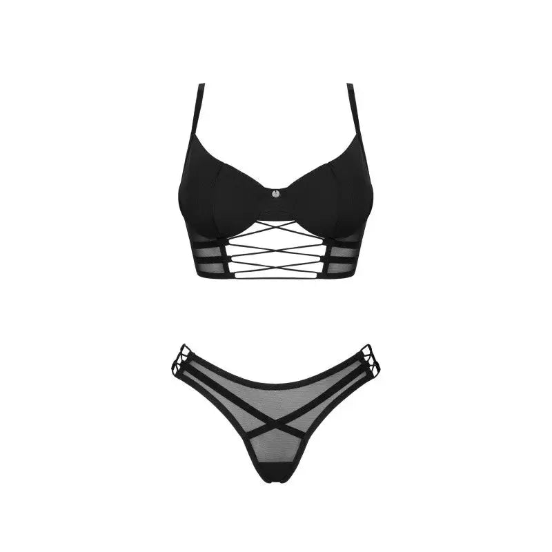 Roxelia ensemble 2 pièces - Noir à lacets disponible chez lollyDoll