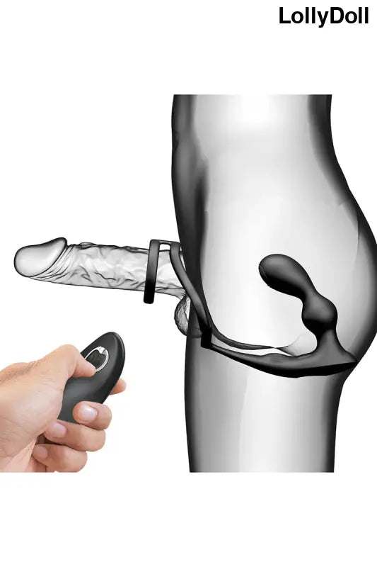 Jouet sexuel masculin avec télécommande.