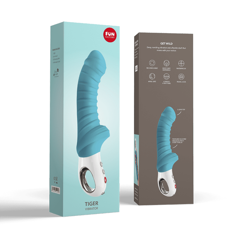 Tiger – Vibromasseur et stimulateur de point G strié Pétrole, un bijou de technologie sensuelle conçu pour des sensations puissantes, profondes et inoubliables.disponible au meilleur prix chez LollyDoll votre fournisseur de plaisir