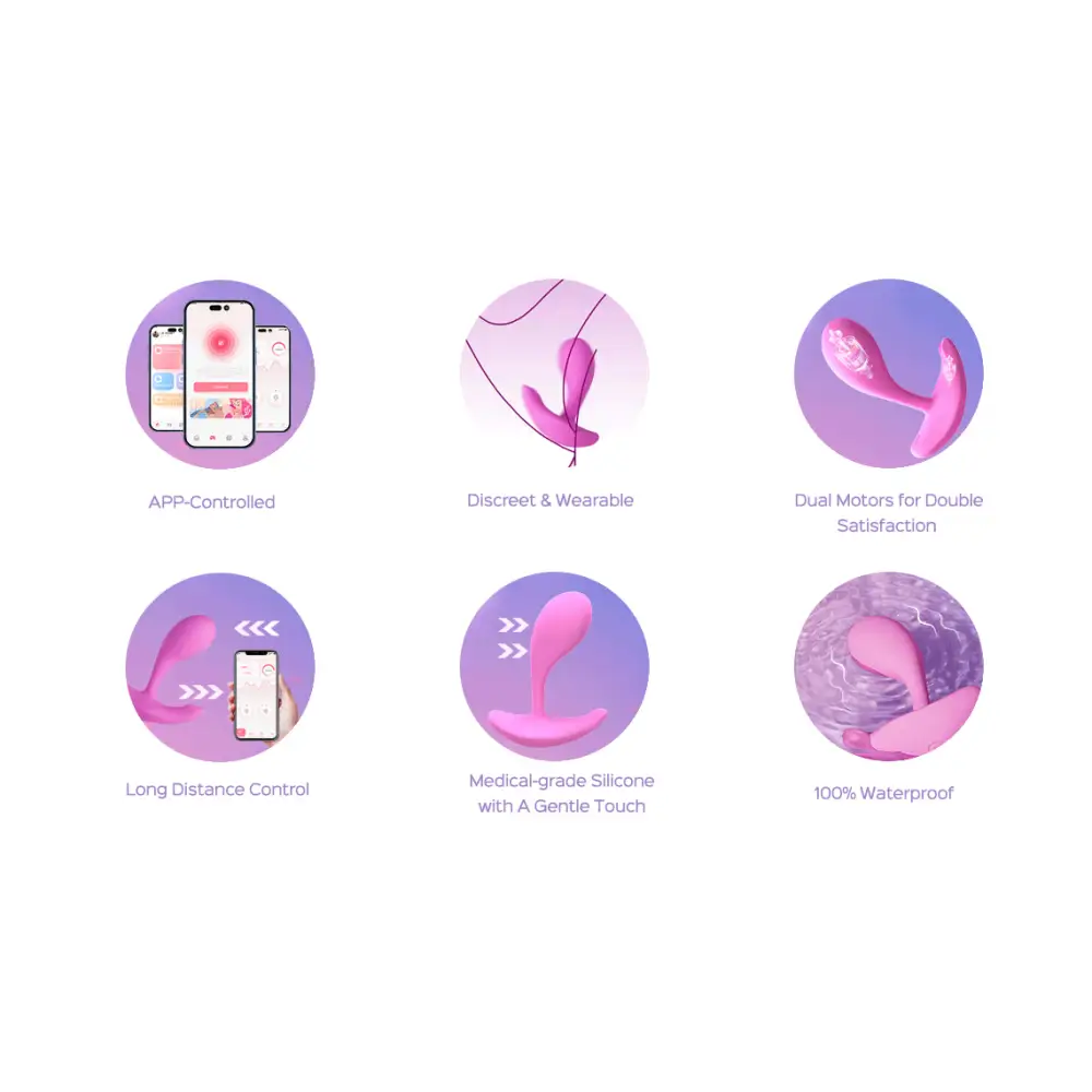 Loli Bleu - vibromasseur avec application pour le point G et le clitoris - Honey Play box - Vibromasseur disponible chez LollyDoll, pas cher