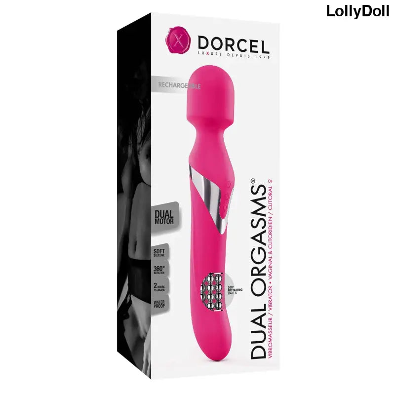 Vibromasseur Dual Orgasms - Magenta - Dorcel - Vibromasseur disponible chez LollyDoll, pas cher