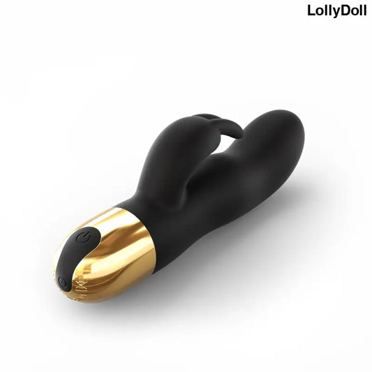 Découvrez le Vibromasseur Rabbit Expert G en Noir et Or, un jouet sensuel et élégant pour des plaisirs intenses. Sa forme ergonomique combine stimulations clitoridienne et vaginale pour une expérience unique. Ajoutez une touche de luxe à vos moments intimes avec ce vibromasseur sophistiqué. Disponible chez LollyDoll.
