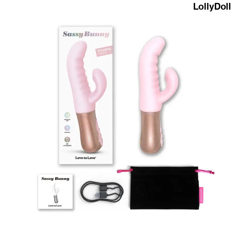 Vibromasseur Rabbit Sassy Bunny - Baby Pink - Love to Love - Sextoys disponible chez LollyDoll, pas cher