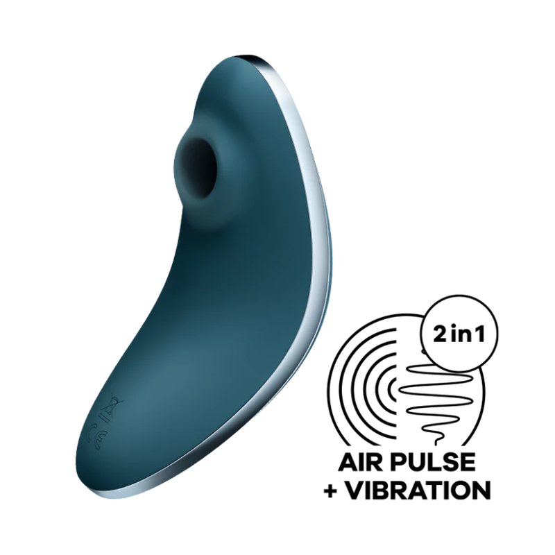 Vulva Lover Stimulateur et vibromasseur Satisfyer - Bleu - Satisfyer - Vibromasseur disponible chez LollyDoll, pas cher