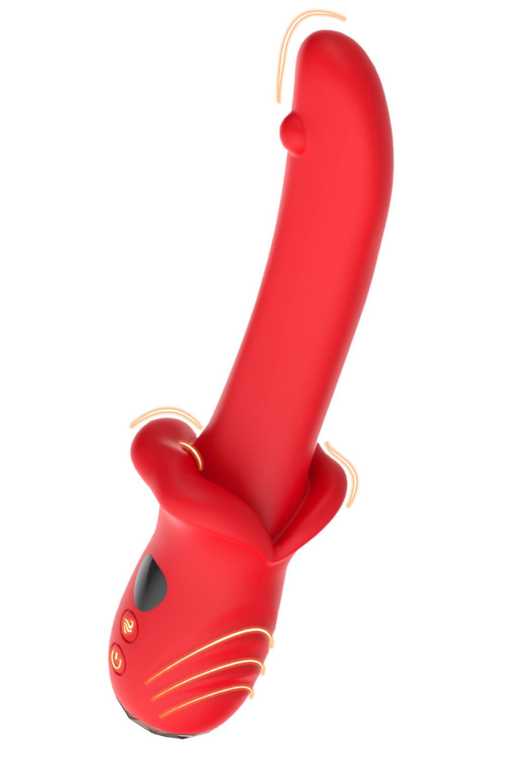 Vibromasseur Rouge Ultra-Souple KISS