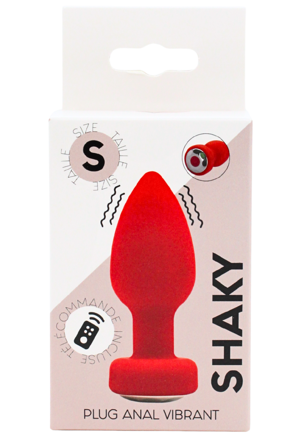 Plug Anal Vibrant Télécommandé SHAKY Rouge