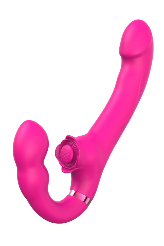 Vibromasseur ROSEA Strap-on Triple Action Télécommandé