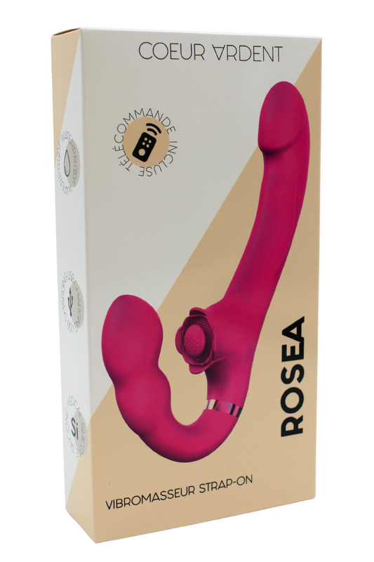 Vibromasseur ROSEA Strap-on Triple Action Télécommandé