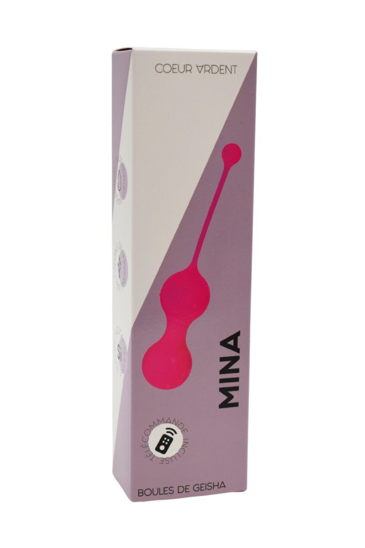 MINA Rose, Boules de Geisha en silicone médical USB avec télécommande