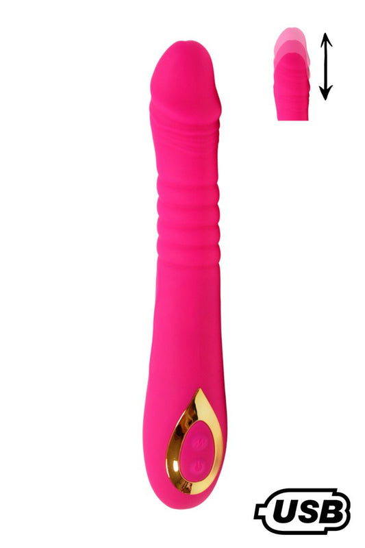TWIST Rose, Vibromasseur va-et-vient USB en silicone médical, doté de 18 modes de stimulation · Coeur Ardent