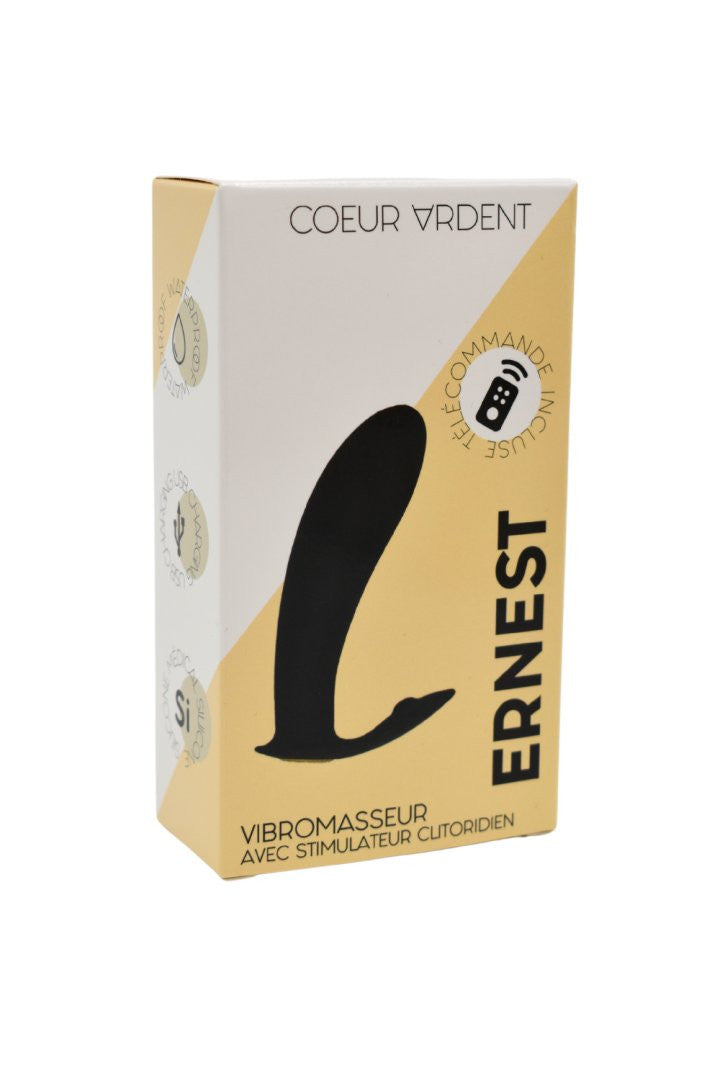 ERNEST, Mini vibromasseur avec stimulateur clitoridien USB, avec télécommande