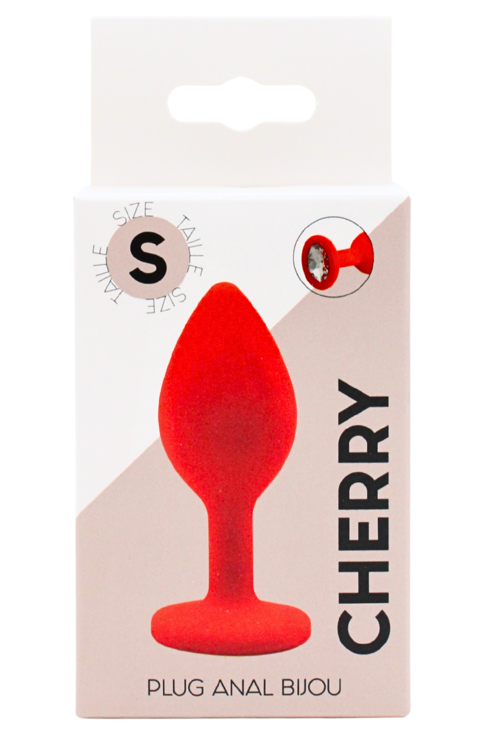 Plug rouge bijou cristal Small CHERRY