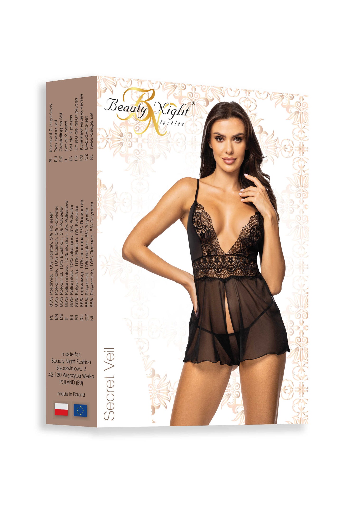 Secret Veil babydoll Noire
