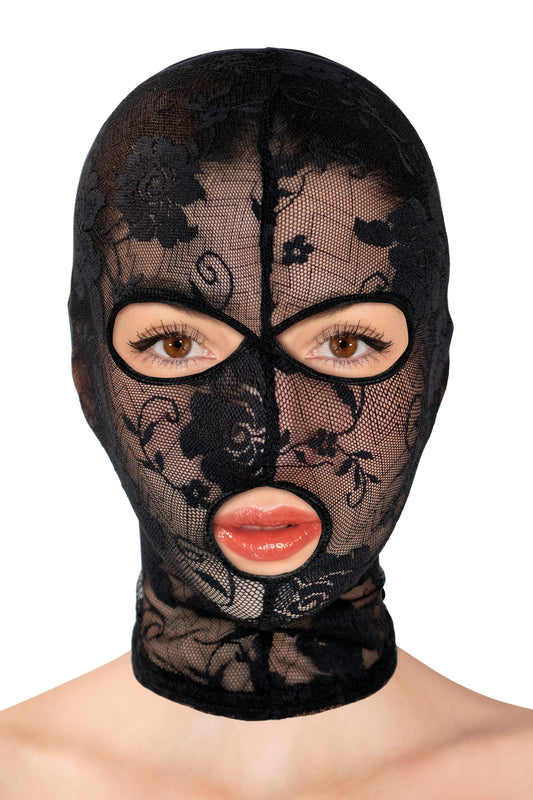 Cagoule fétichiste en dentelle