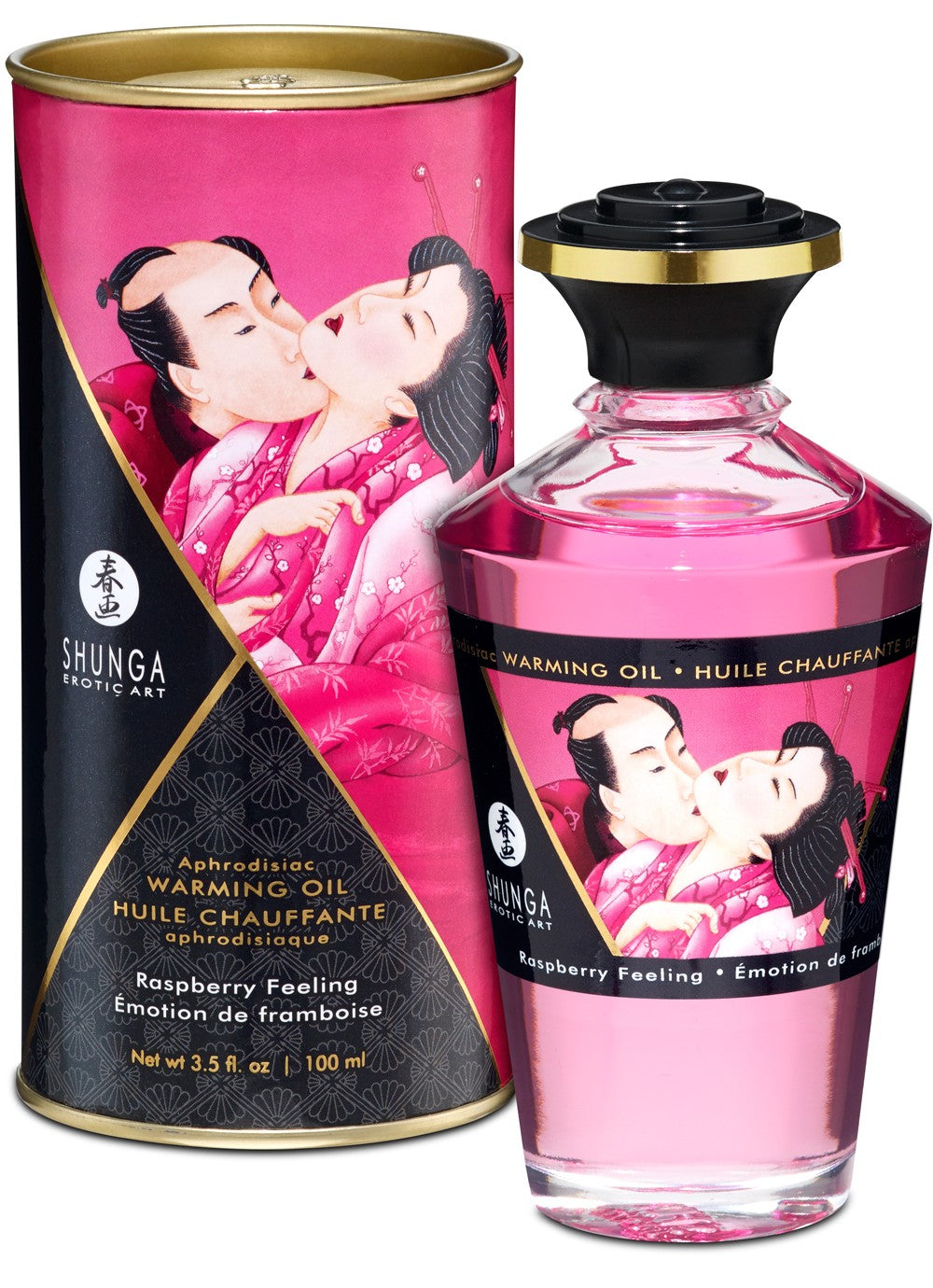 Huile chauffante aphrodisiaque Framboise 100ml