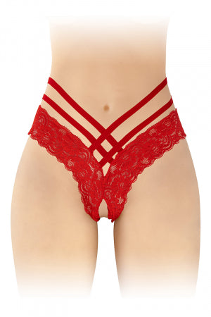 Tanga ouvert Anne rouge