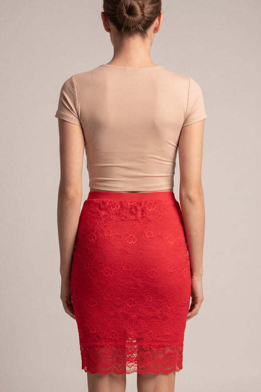 Jupe longue rouge Catalina