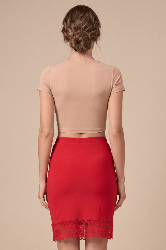 Jupe longue rouge Maria
