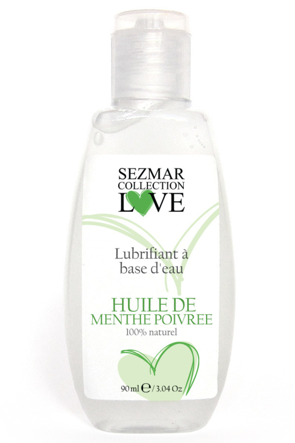 Lubrifiant à base d'eau 100% naturel Menthe poivrée 90 ml